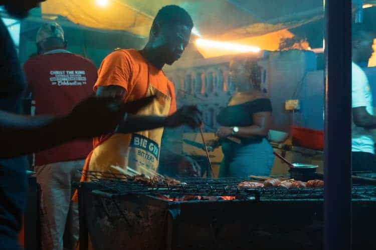 Streetfood in Osu, Accra